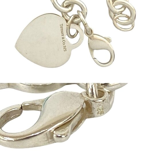 TIFFANY Authentic Silver Heart Charm Bracelet - Picture 2 of 4